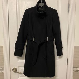 Elie Tahari Black Wool Coat Size 2